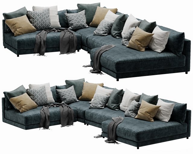 blanche katarina sectional Modèle 3D .c4d .max .obj .3ds .fbx .stl .blend 