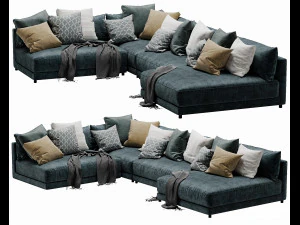 sectionnel katarina blanche Modèle 3D