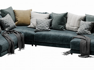 blanche katarina sectional Modèle 3D