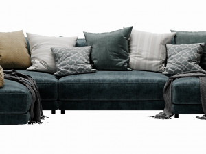 blanche katarina sectional Modèle 3D