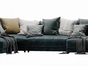 blanche katarina sectional Modèle 3D