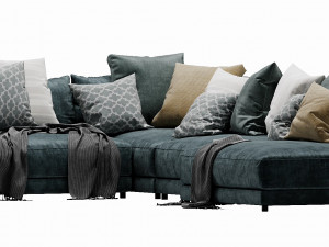 blanche katarina sectional Modèle 3D