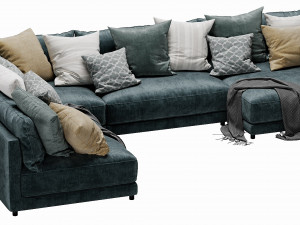 blanche katarina sectional Modèle 3D
