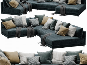 blanche katarina sectional Modèle 3D