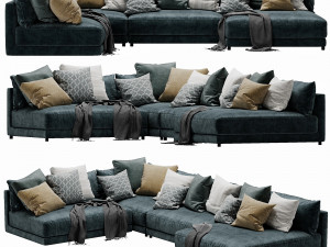 blanche katarina sectional Modèle 3D