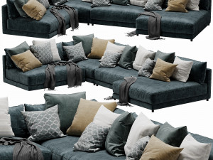 blanche katarina sectional Modèle 3D