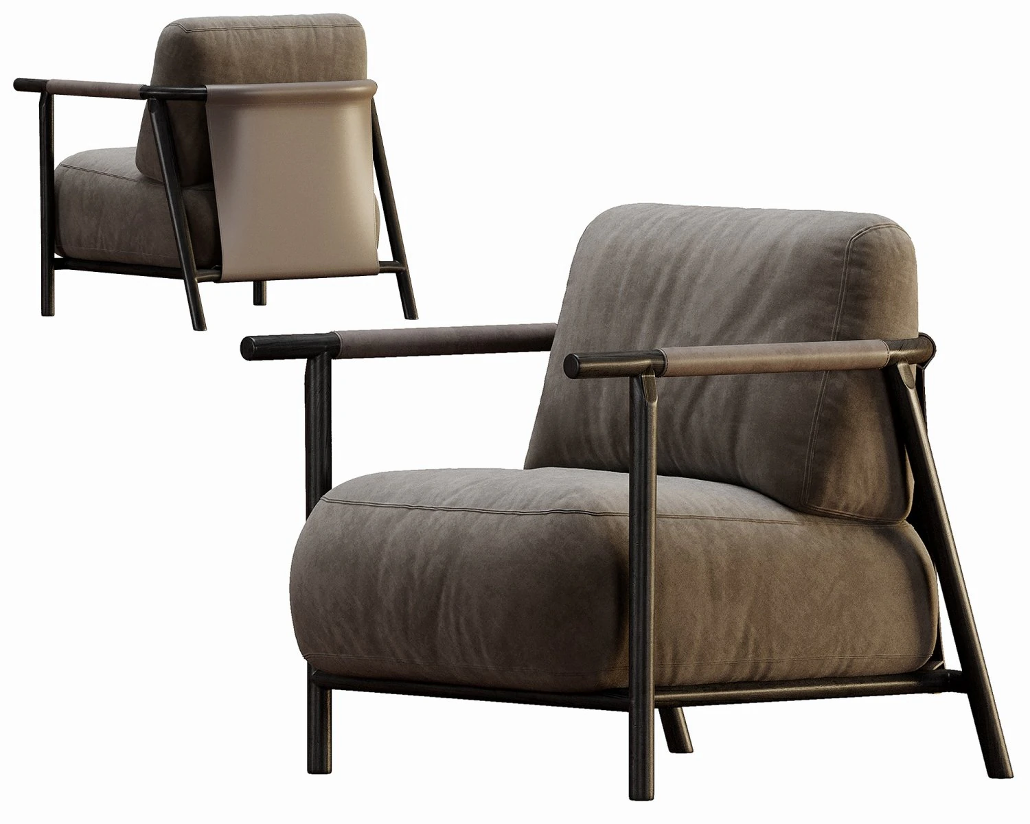 sofa ditre italia st germain 3D Model .c4d .max .obj .3ds .fbx .stl .blend 