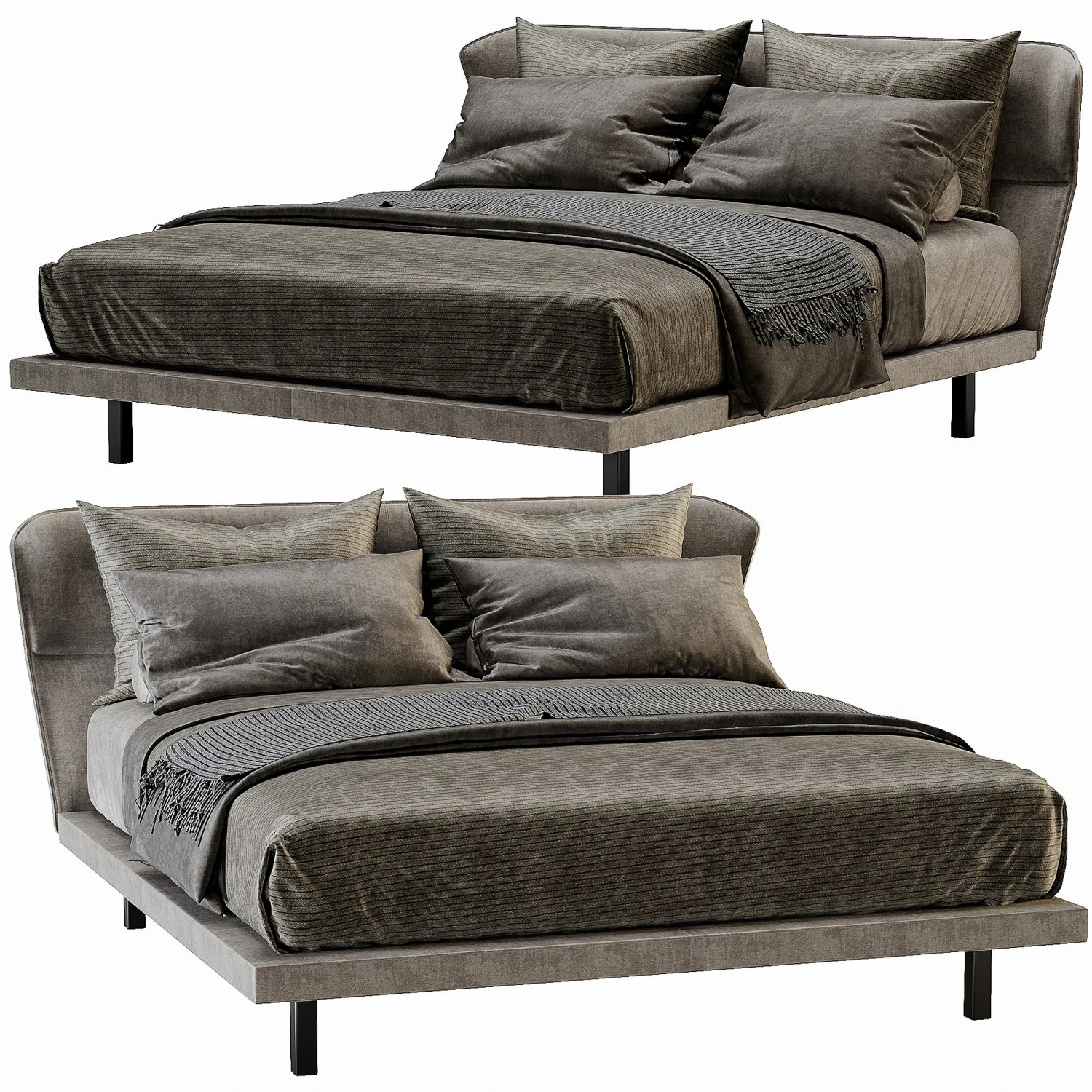 sofa ditre italia st germain 3D Model .c4d .max .obj .3ds .fbx .stl .blend 