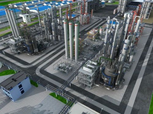 chemical factory scene 3D Model
