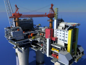 石油ガスプラットフォーム 3Dモデル