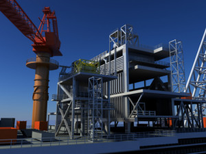 oil gas platform 3D 模型