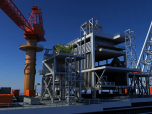 oil gas platform 3D Model