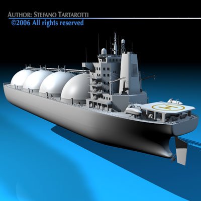 gas ship 3D Model .c4d .max .obj .3ds .fbx .stl .blend 