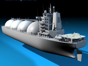 gas ship 3D Model