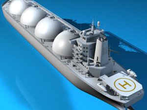 gas ship 3D Model