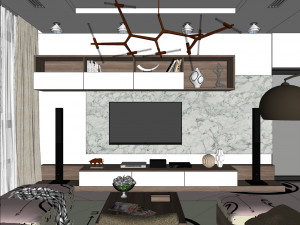 living room design 3D Модель