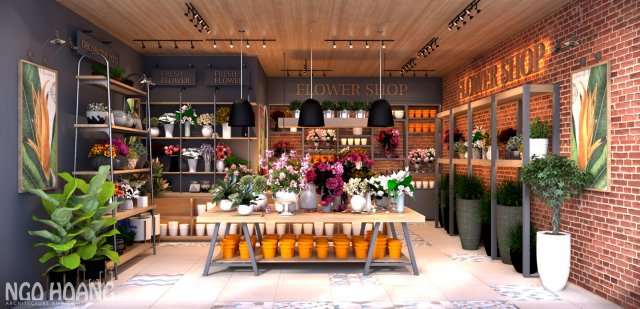 flower shop 3D Model .c4d .max .obj .3ds .fbx .stl .blend 