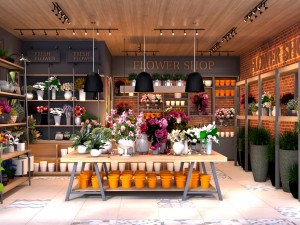 flower shop 3D Model