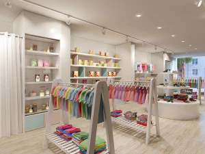 children clothing shop 3D Model
