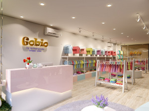 children clothing shop 3D 模型