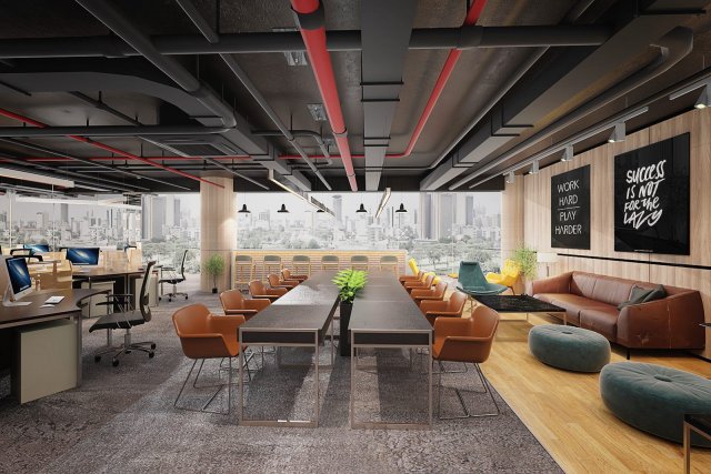 network office design 3D Model .c4d .max .obj .3ds .fbx .stl .blend 