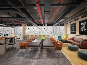 network office design 3D Model