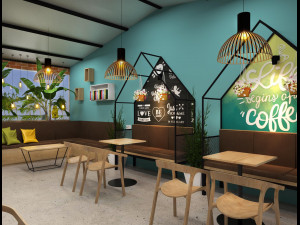 cafe design 3D Model