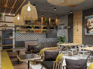 cafe design 3D 모델