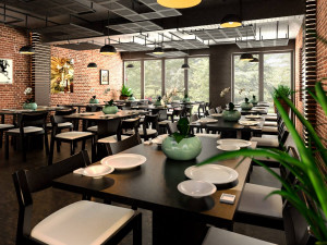 restaurant design 3Dモデル