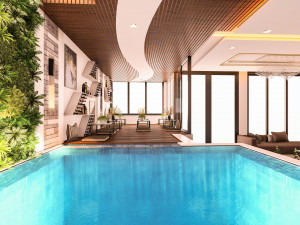 hotel recepion design Model 3D