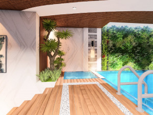 hotel recepion design Model 3D