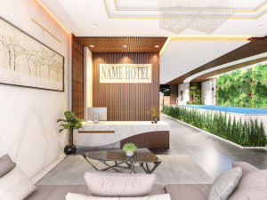 hotel recepion design Model 3D