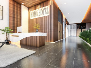 hotel recepion design Model 3D
