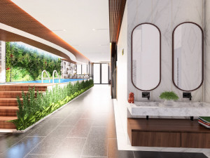 hotel recepion design Model 3D