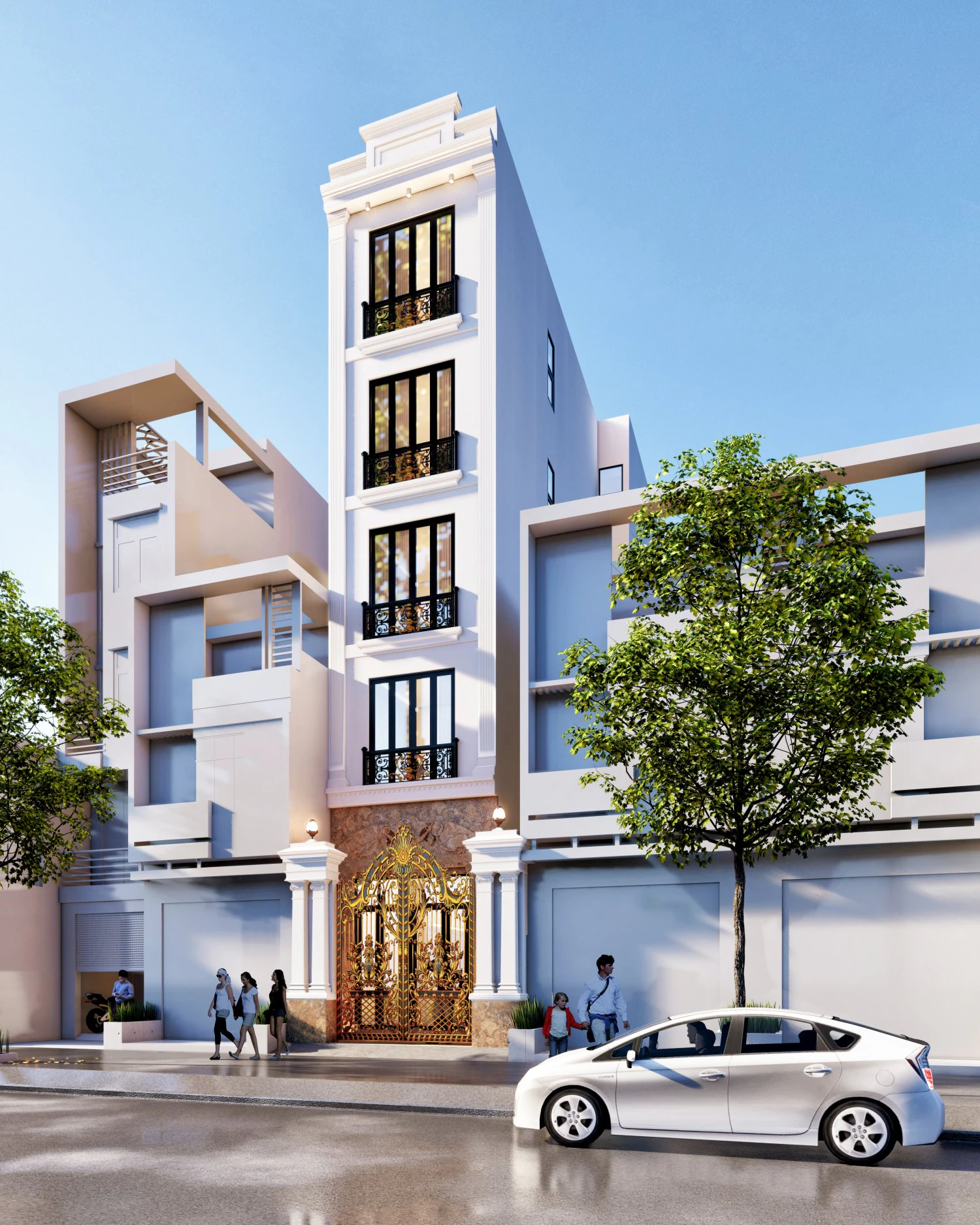 Projeto exterior da casa Modelo 3D .c4d .max .obj .3ds .fbx .stl .blend 