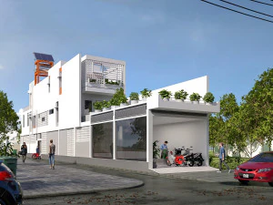 Progettazione dell'esterno della casa Modello 3D