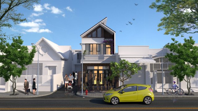Exterior house design Modelo 3D .c4d .max .obj .3ds .fbx .stl .blend 