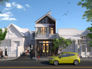 Progettazione dell'esterno della casa Modello 3D