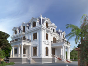 घर का बाहरी डिज़ाइन 3D मॉडल