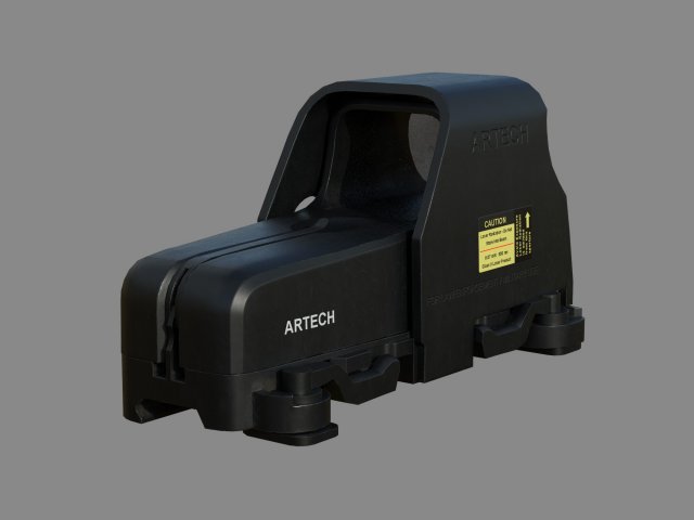 - scope - 04 - holoscope - eotech 3D 모델 .c4d .max .obj .3ds .fbx .stl .blend 