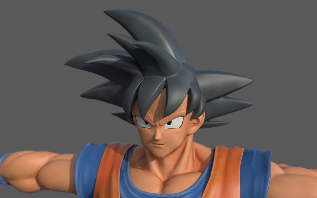 character - dragon balls goku fan art Modelo 3D .c4d .max .obj .3ds .fbx .stl .blend 