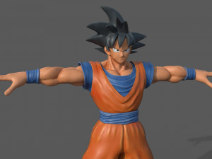 character - dragon balls goku fan art Modelo 3D