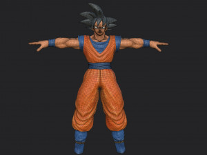 character - dragon balls goku fan art Modelo 3D