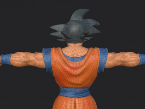 character - dragon balls goku fan art Modelo 3D