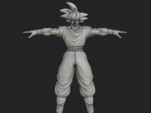 character - dragon balls goku fan art Modelo 3D