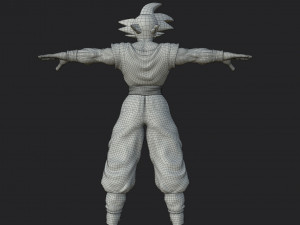 character - dragon balls goku fan art Modelo 3D