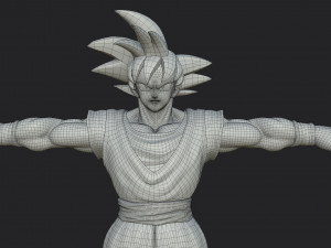 character - dragon balls goku fan art Modelo 3D