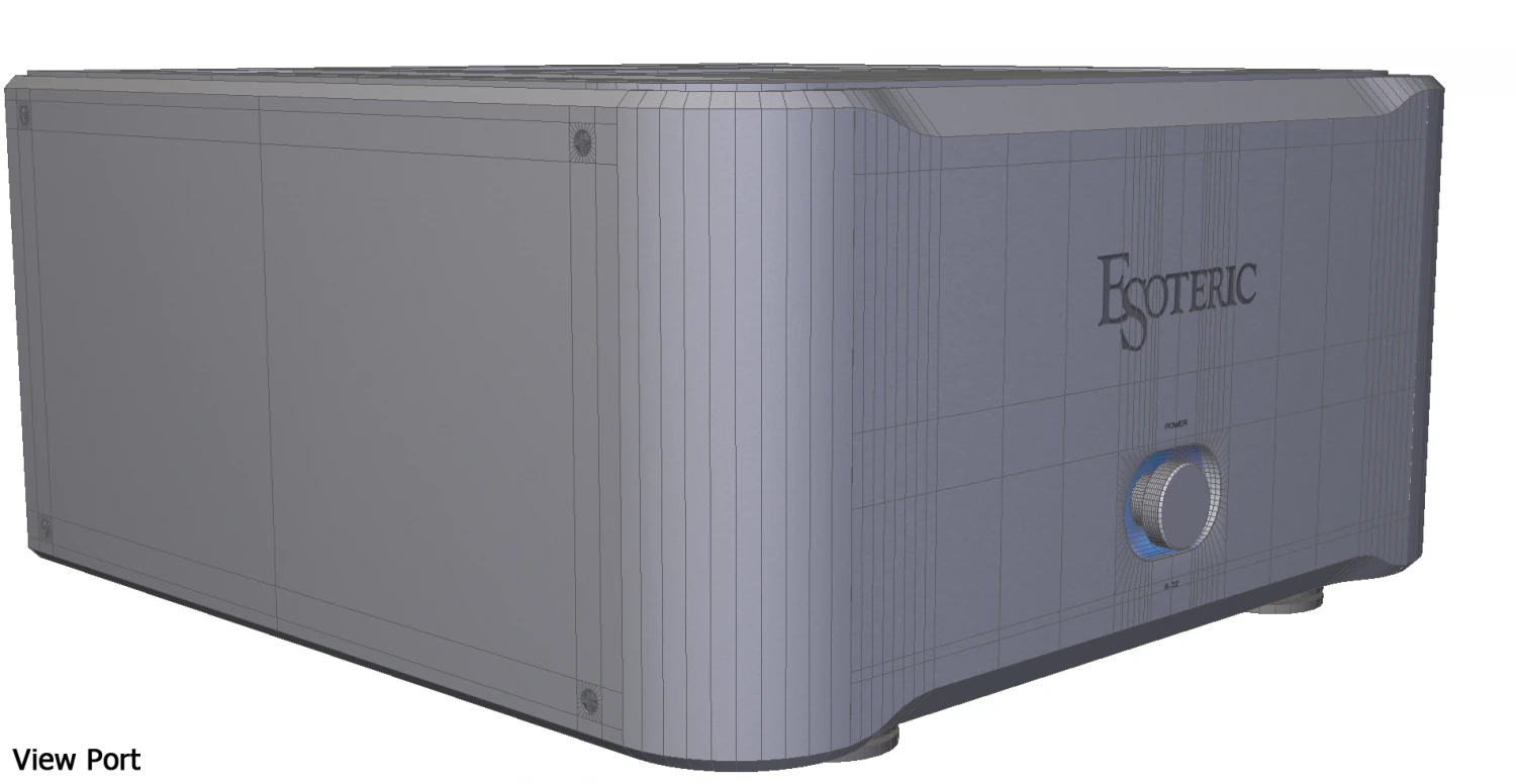 high-end power amplifier esoteric s-02 3D Model .c4d .max .obj .3ds .fbx .stl .blend 