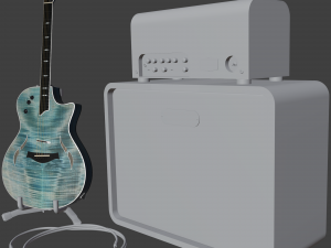 guitarist set 1 - dewitte amp taylor t5z pro pbr 3D Model