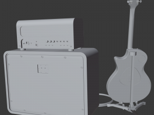 guitarist set 1 - dewitte amp taylor t5z pro pbr 3D Model